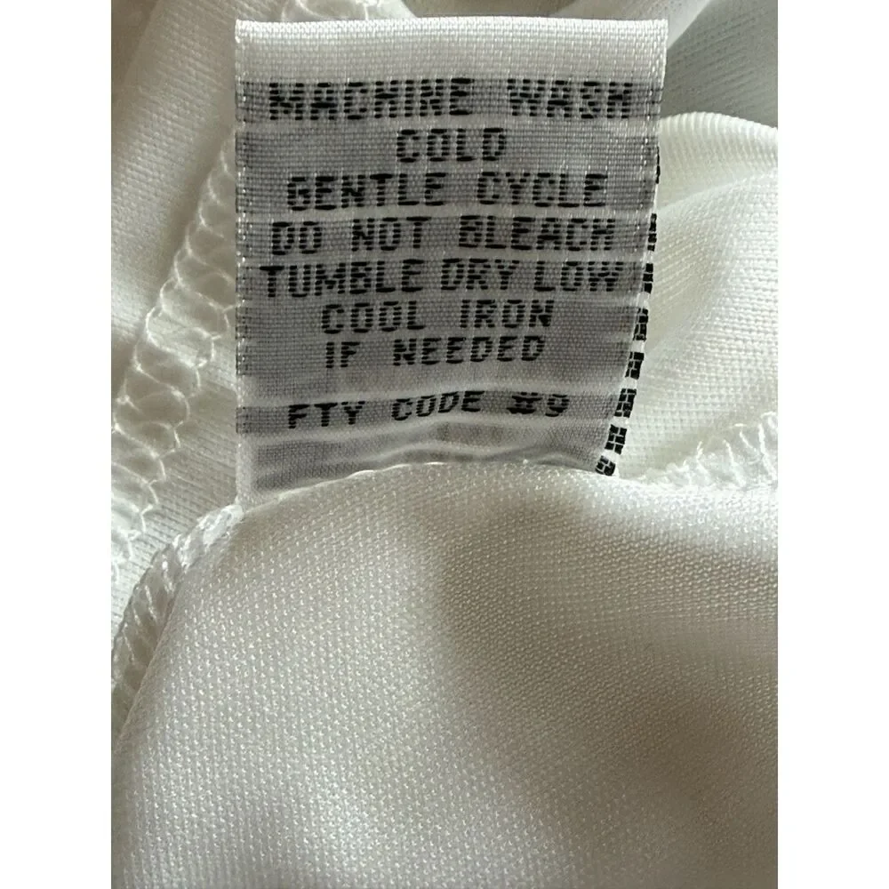 J Gee Sleeveless Maxi Sundress PM White Green Lace Trim NWT Petite Medium - Picture 7 of 8